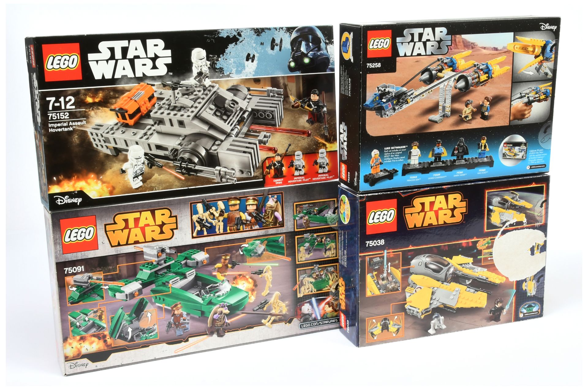 Lego Star Wars Group (1) 75152 Imperial Assault Hovertank (2) 75091 Flash Speeder (3) 75038 Jedi ... - Image 2 of 2