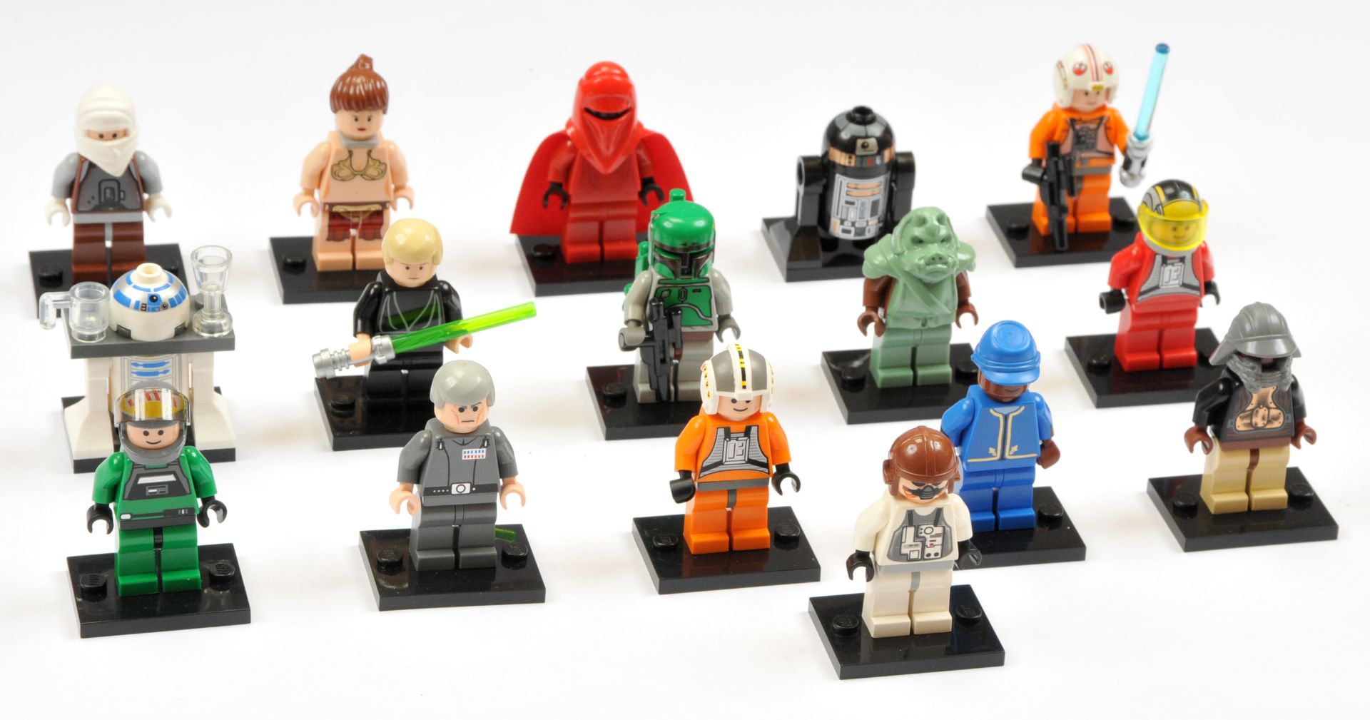 Lego Star Wars Minifigures 2006 Issues including Boba Fett, R2-D2 with Seving Tray, Princess Leia...