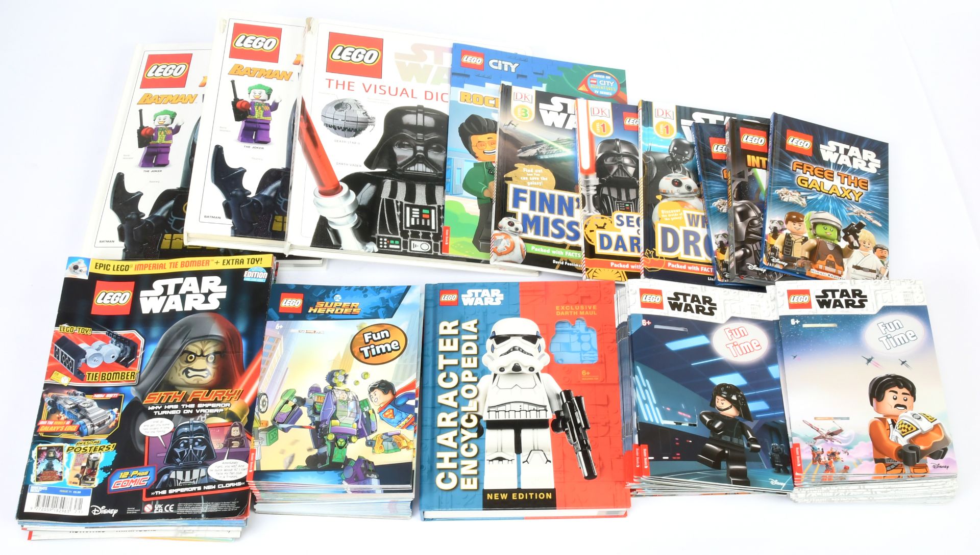 Lego Reference, comic Books & Magazines to include Hardback Star Wars Character Encyclopedia, 3 x...