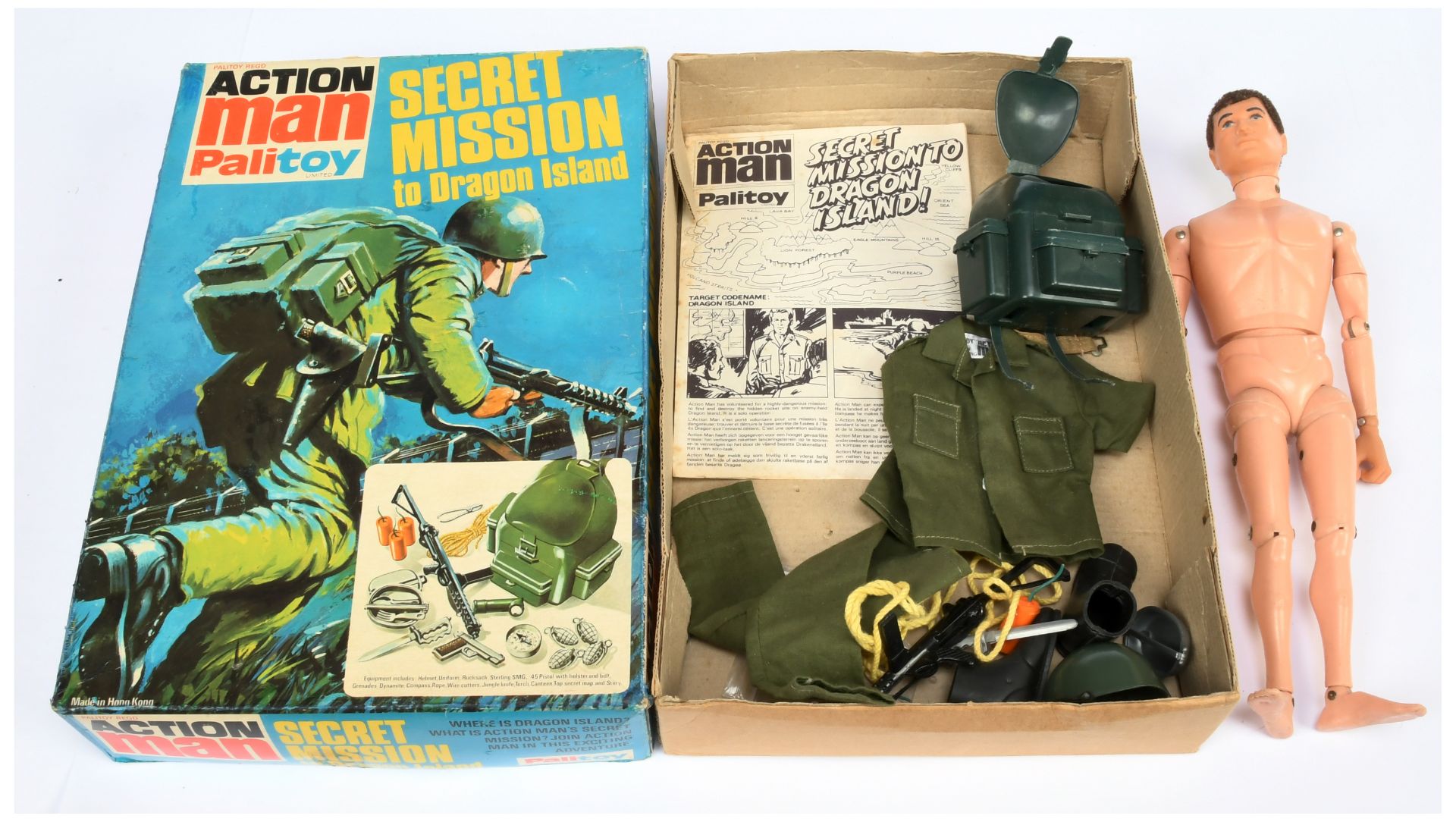 Palitoy Action Man Vintage 34163 Secret Mission to Dragon Island, not checked for completeness, b... - Image 2 of 2