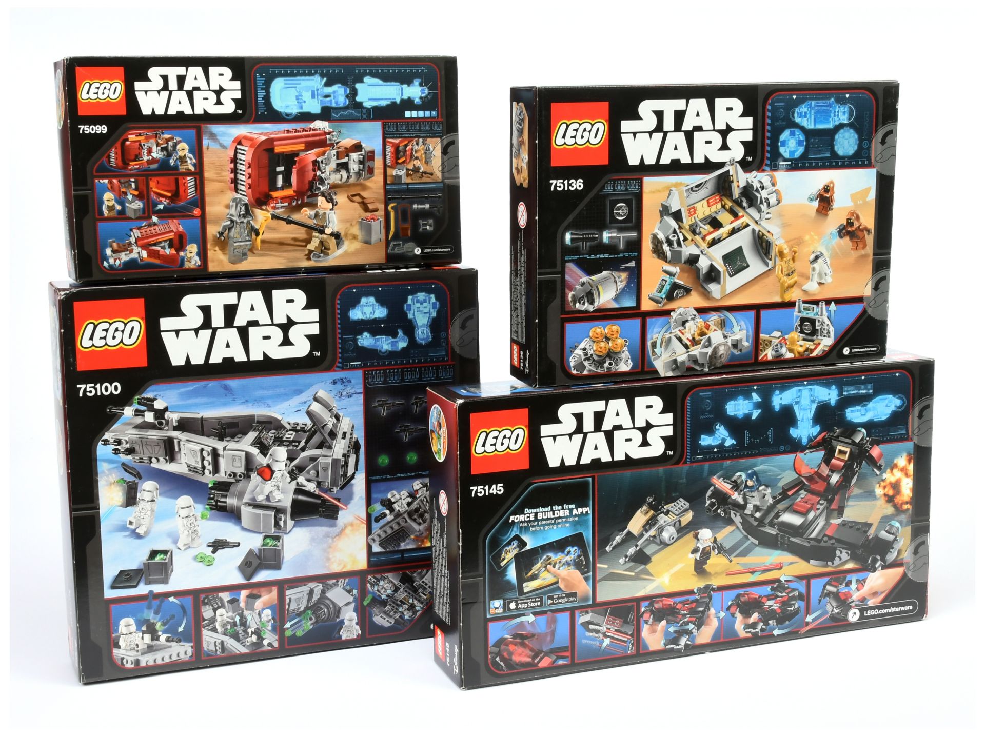 Lego Star Wars Group (1) 75100 First Order Snowspeeder (2) 75145 Eclispe Fighter (3) 75136 Droid ... - Image 2 of 2