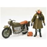 Action Man Vintage pair includes (1) loose Palitoy flock head figure dressed as motorcycle rider ...