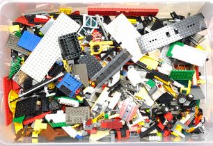 Lego a large unboxed quantity of loose items to include various colour parts, part built models, ...