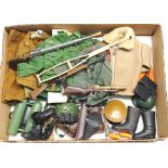 Palitoy Action Man vintage loose clothing/accessories to include guns, various part outfits, helm...