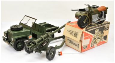 Palitoy/Cherilea Action Man Vintage group of vehicles including (1) unboxed 34713 Land Rover - wi...