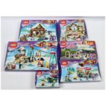 Lego Friends Vacation Group (1) 41324 Snow Resort Ski Lift (2) 41323 Chalet (3) 41322 Ice Rink(4)...