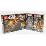 Lego Star Wars sets to include (1) 75532 Scout Trooper & Speeder Bike, (2) 75107 Jango Fett, (3) ...