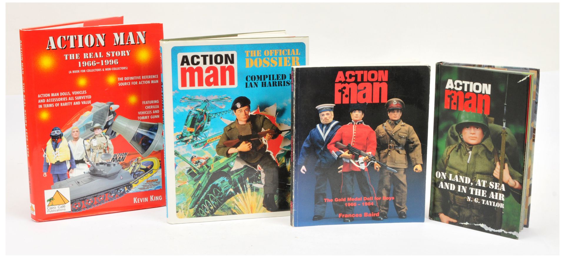 Action Man Reference books including The Gold Medal Doll for Boys 1966-1984 by Frances Baird; The...