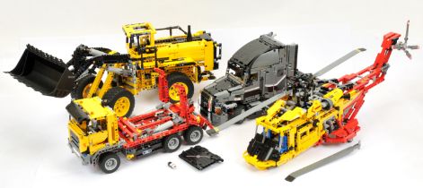 Lego Technic group (1) 9396 Rescue Helicopter (2) 42078 Mack Anthem Truck (3) 42024 Container Tru...