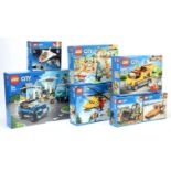 Lego City sets x 7 includes 60150 Pizza Van Takeaway, 60153 Fun at the Beach, 60179 Helicopter Sn...