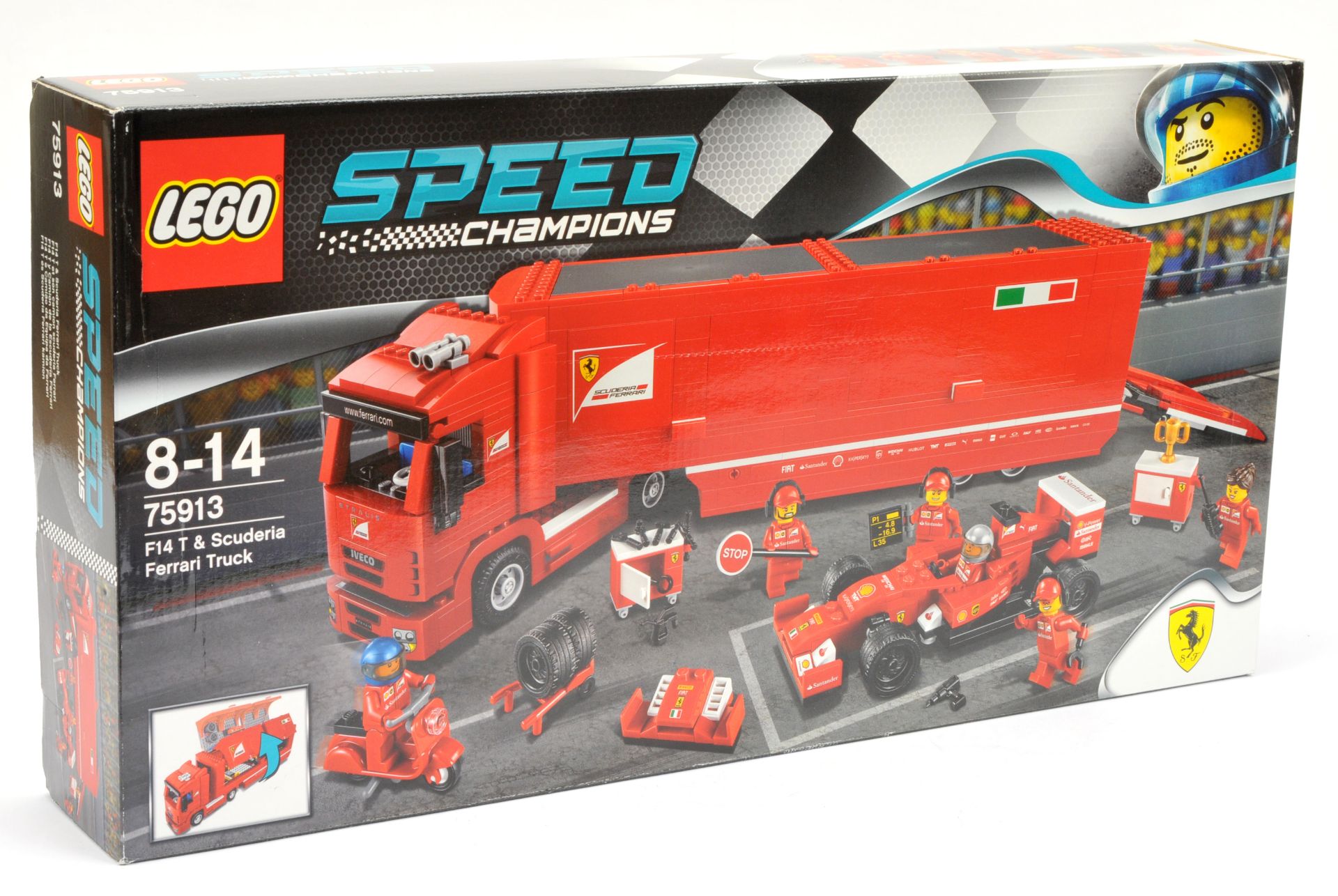 Lego Speed Champion 75913 F14 T & Scuderia Ferrari Truck, within Near Mint sealed packaging (slig...