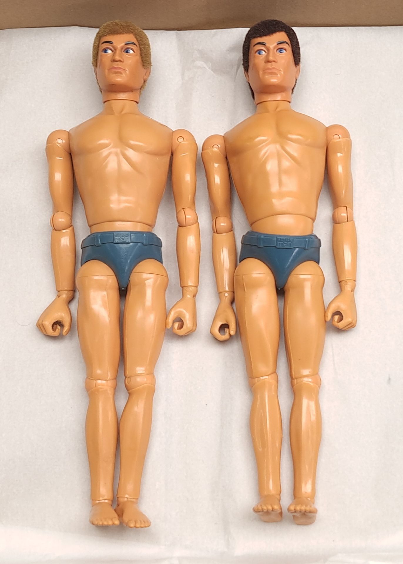 Palitoy Action Man vintage pair of dynamic eagle-eyed figures/loose/undressed, generally Good Plu... - Image 2 of 2