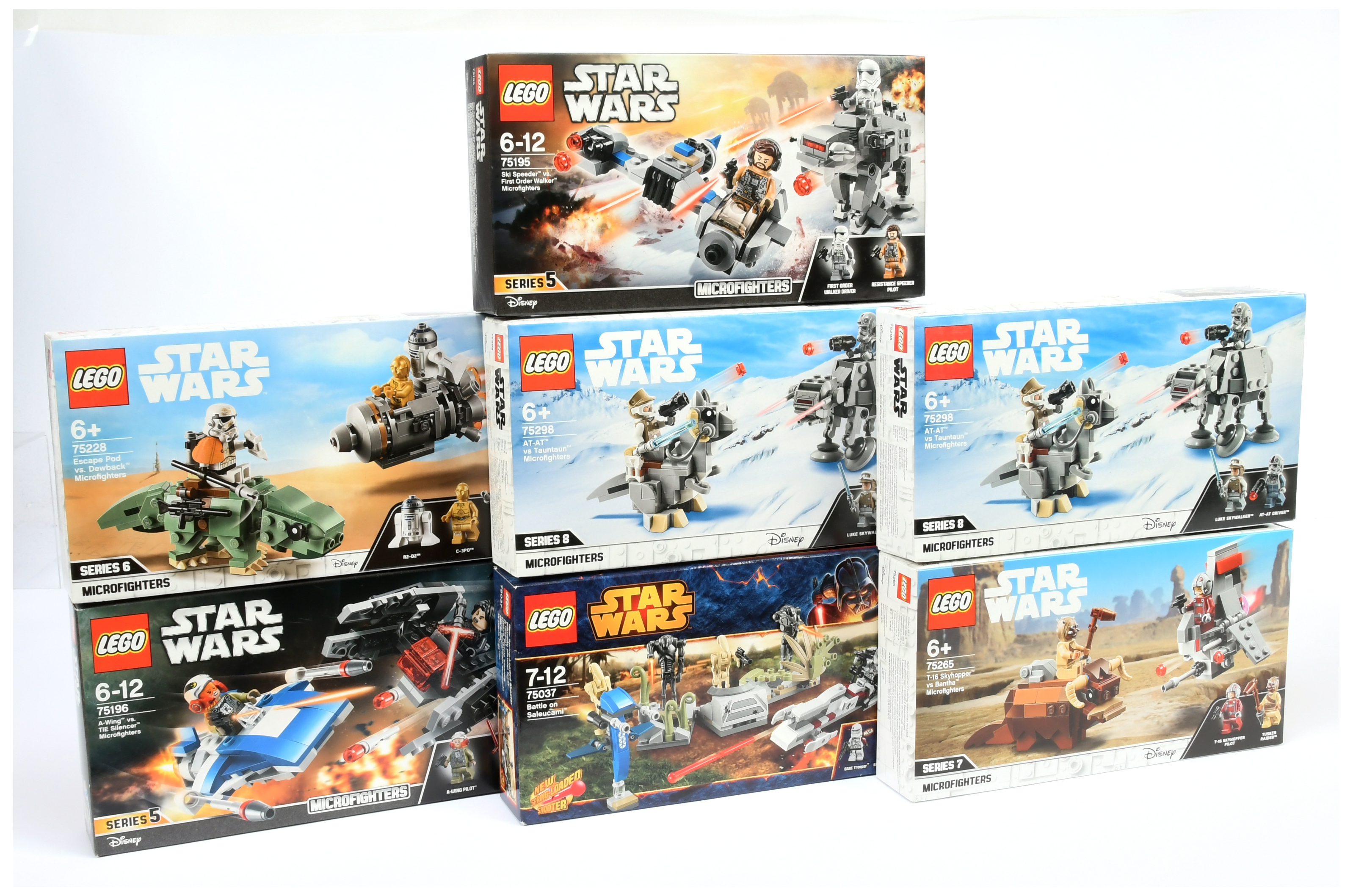 Lego Star Wars Group to include 75037 Battle on Saleucami; 75265 T-16 Skyhopper vs Bantha; 75298 ...