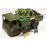 Action Man Vintage group includes (1) loose Palitoy flock head, eagle-eye, blue pants figure in G...