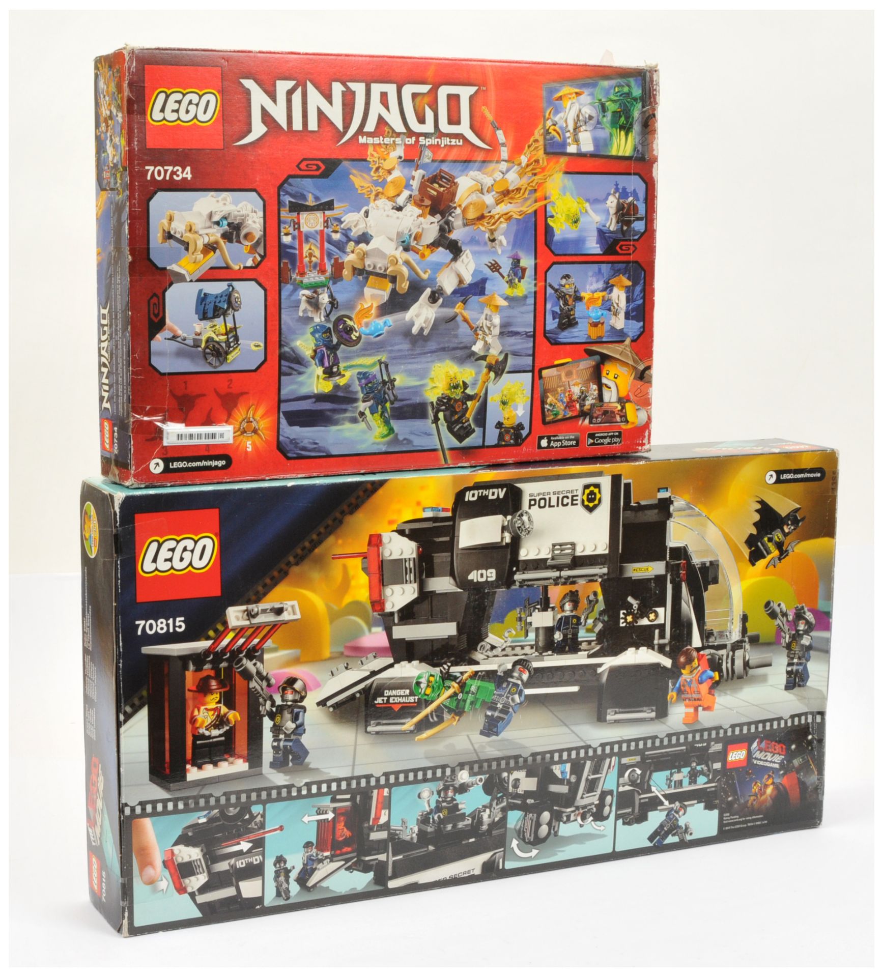 Lego boxed pair (1) Ninjago - Masters of Spinjutsu - 70734 Master Wu Dragon, (2) The Movie - 7081... - Image 2 of 2