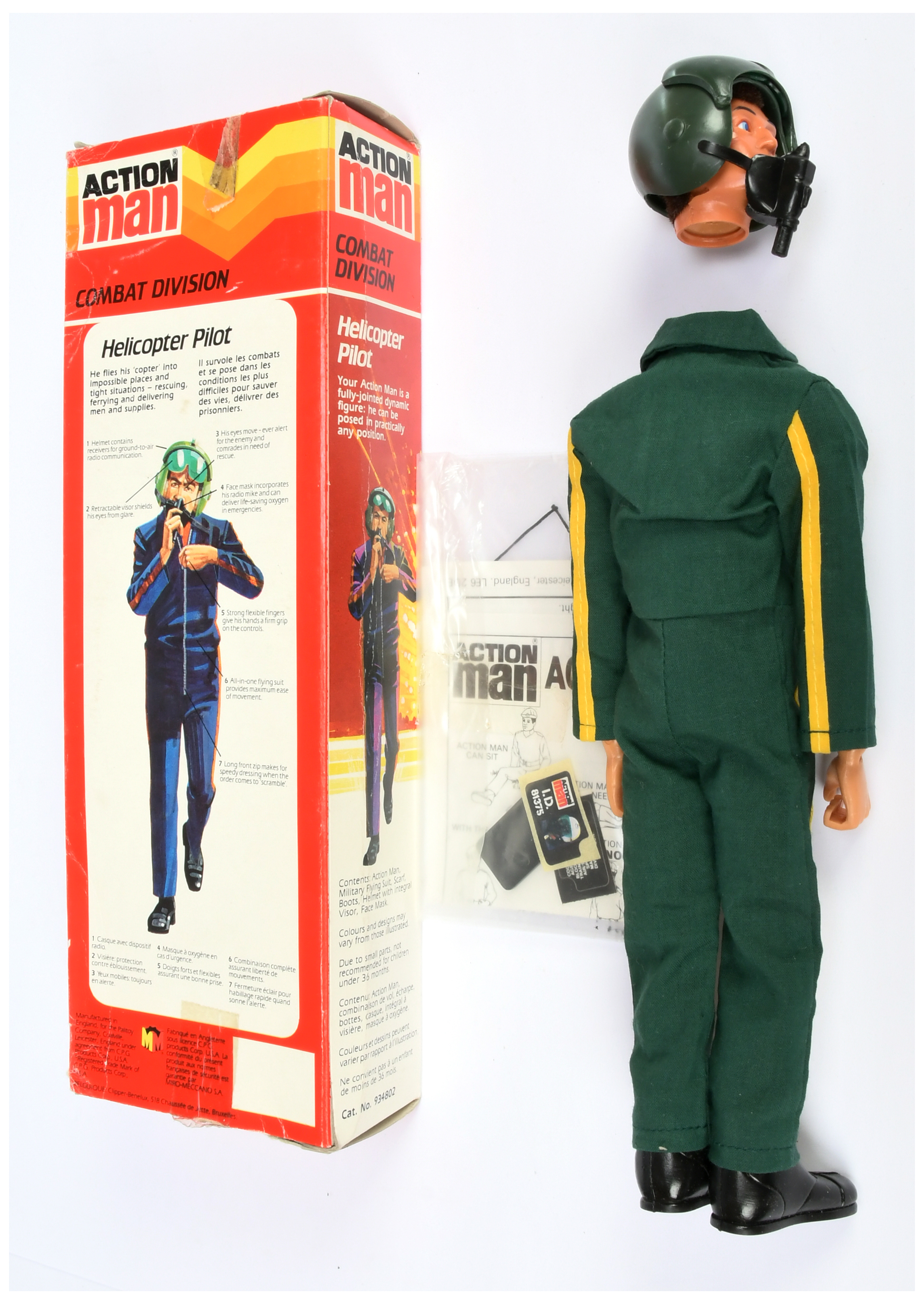 Palitoy Action Man Vintage Combat Division Helicopter Pilot - dynamic body with flying suit, helm... - Image 2 of 2