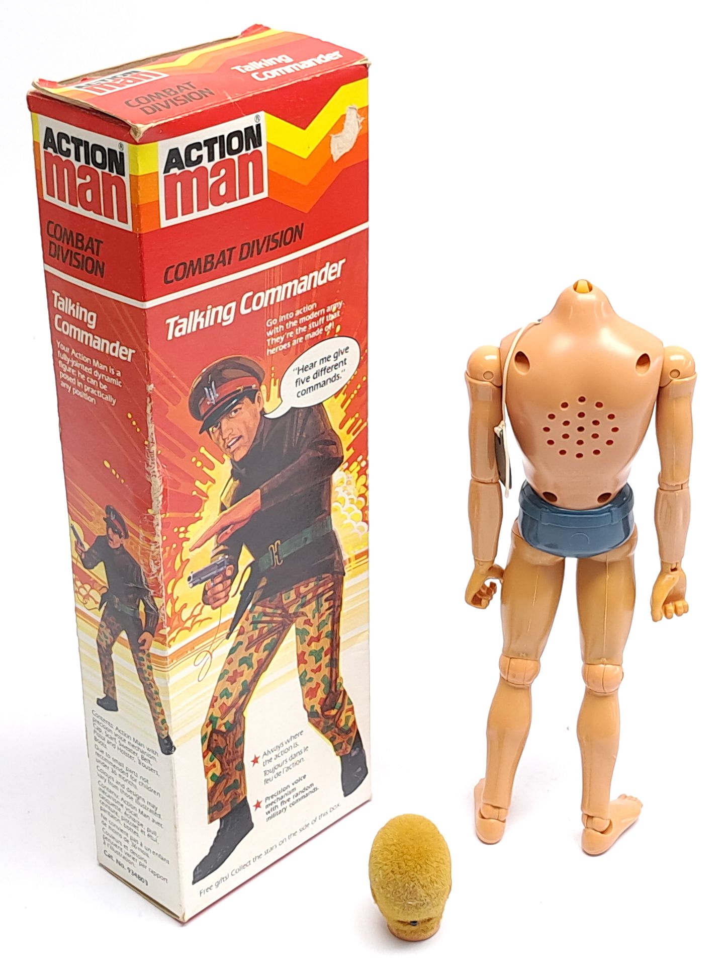 Palitoy Action Man vintage Talking Commander Figure, flock hair, Eagle-Eyes, gripping hands, head... - Image 2 of 2