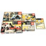 Lego Technics group (1) 854  (2) 8842 - no instructions (3) 8020 (4) 8700 4.5v motor set - Fair t...