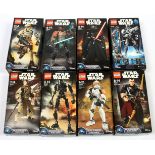 Lego Star Wars Buildable Figures x 8, includes 75116 Finn, 75117 Kylo Ren, 75523 Scarif Stormtroo...