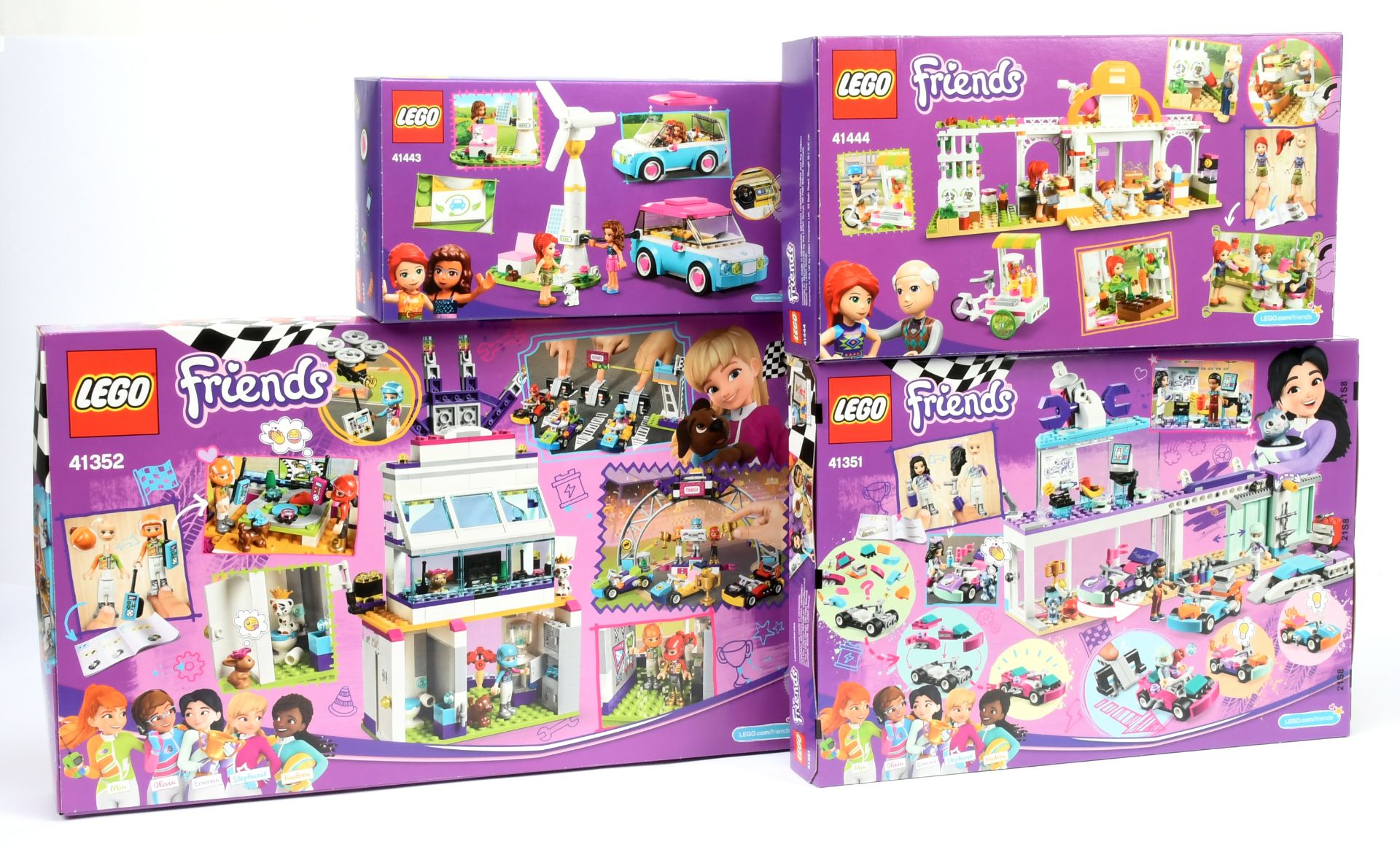 Lego Friends sets x 4 includes 41351 Creative Tuning Shop, 41352 The Big Race, 41443 Olivia's Ele... - Image 2 of 2