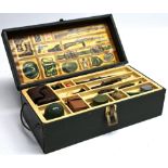 GI Joe wooden Ammunition and Accessories Kit box - dark green wood with printed top, card printed...