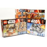 Lego Star Wars group of boxed sets (1) 75139 Battle On Takodana (2) 75100 First Order Snowspeeder...