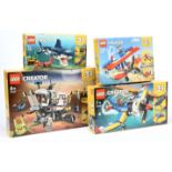 Lego Creator x 4 includes 31076 Daredevil Stunt Plane, 31088 Deep Sea Creatures, 31094 3-In-1 Rac...