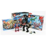 Lego Marvel Spiderman Group (1) 76115 Spider Mech vs Venom (2) 76163 Venom Crawler (3) 76114 Spid...
