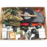 Palitoy Action Man vintage loose clothing/accessories to include guns, various part outfits, helm...