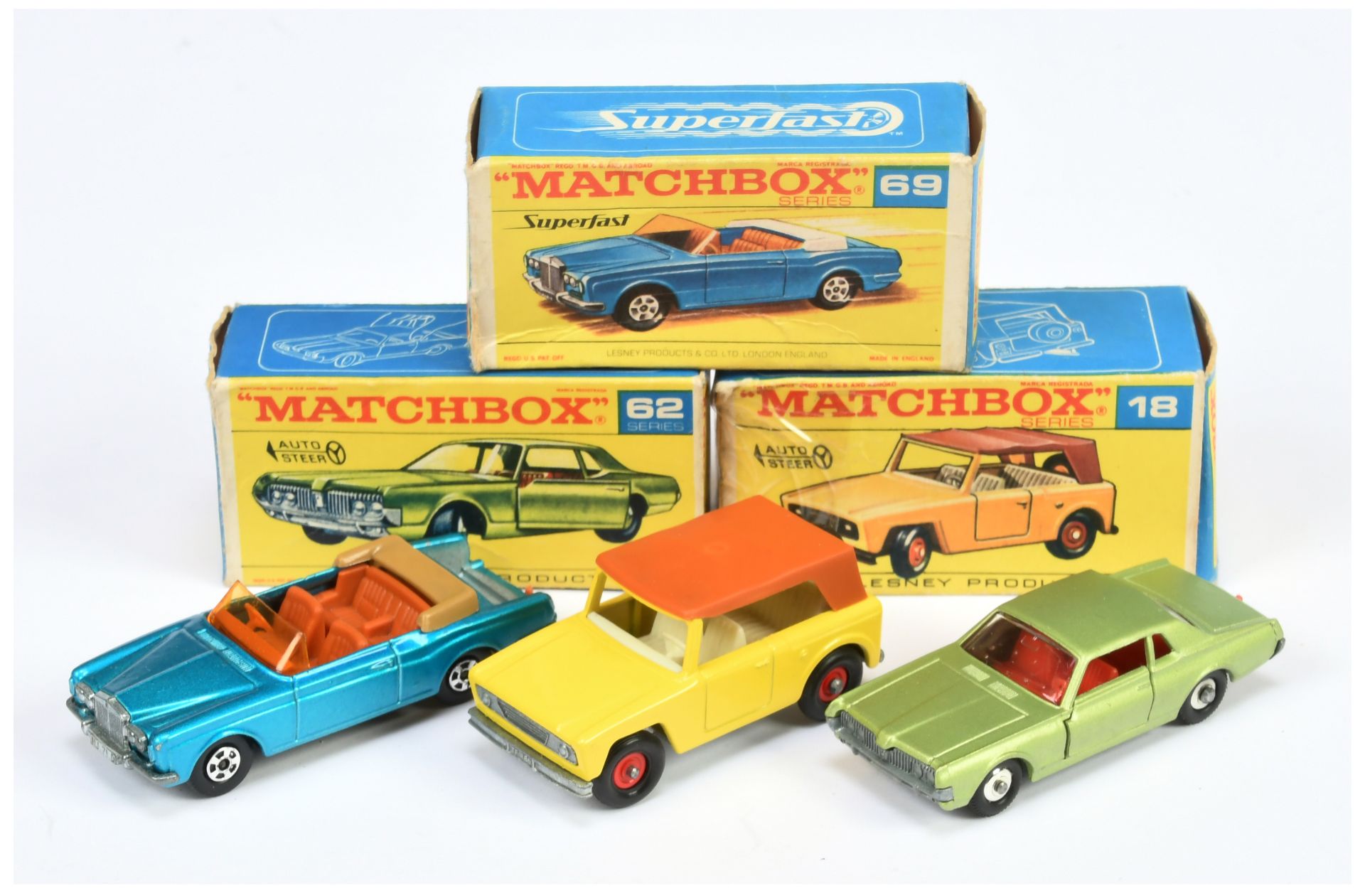 Matchbox Regular Wheels group of late 1960's issue models
