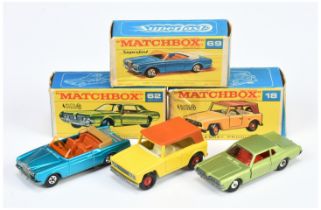 Matchbox Regular Wheels group of late 1960's issue models