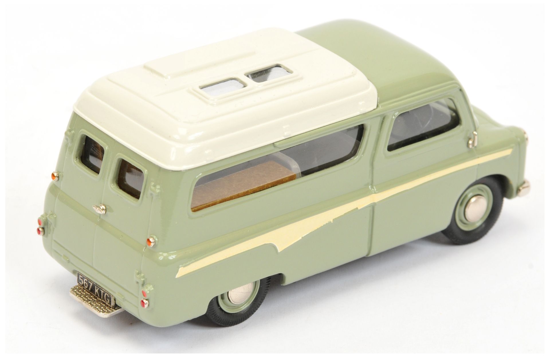 Lansdowne LDM33 1960 Bedford Dormobile Romany Deluxe - light sage green, pale yellow side flash, ... - Bild 2 aus 2