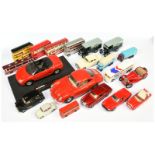 Group of unboxed Corgi cars and buses to include (1) Rolls Royce Corniche 