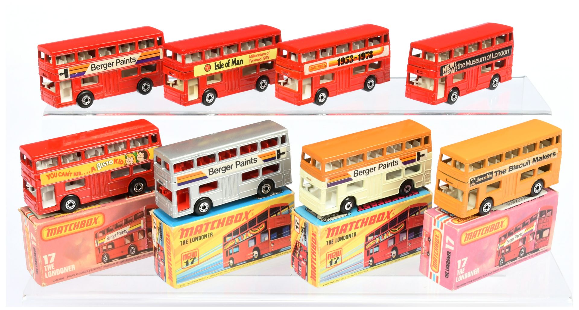 Matchbox Superfast group of 17b Daimler Fleetline buses