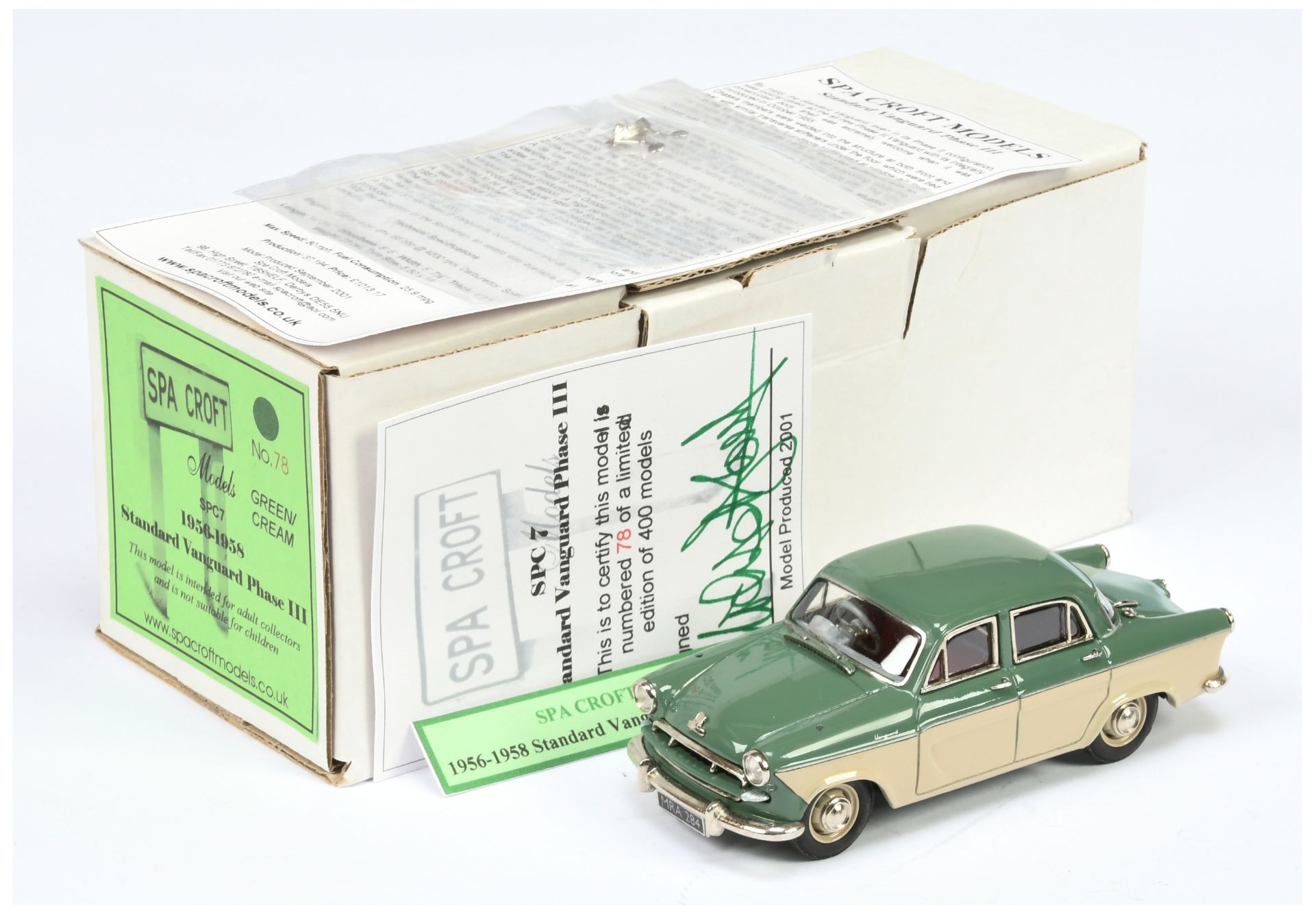 SPA CROFT Models SPC7 1956-1958 Standard Vanguard Phase III 