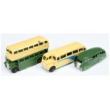 Dinky group of 1940 issue buses 