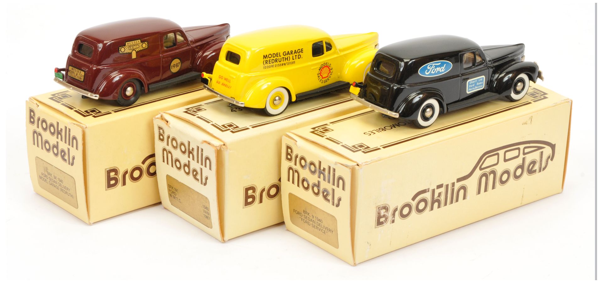 Brooklin group of vans to include 2 x  BRK9X 1940 Ford Sedan Delivery Van - Image 2 of 2