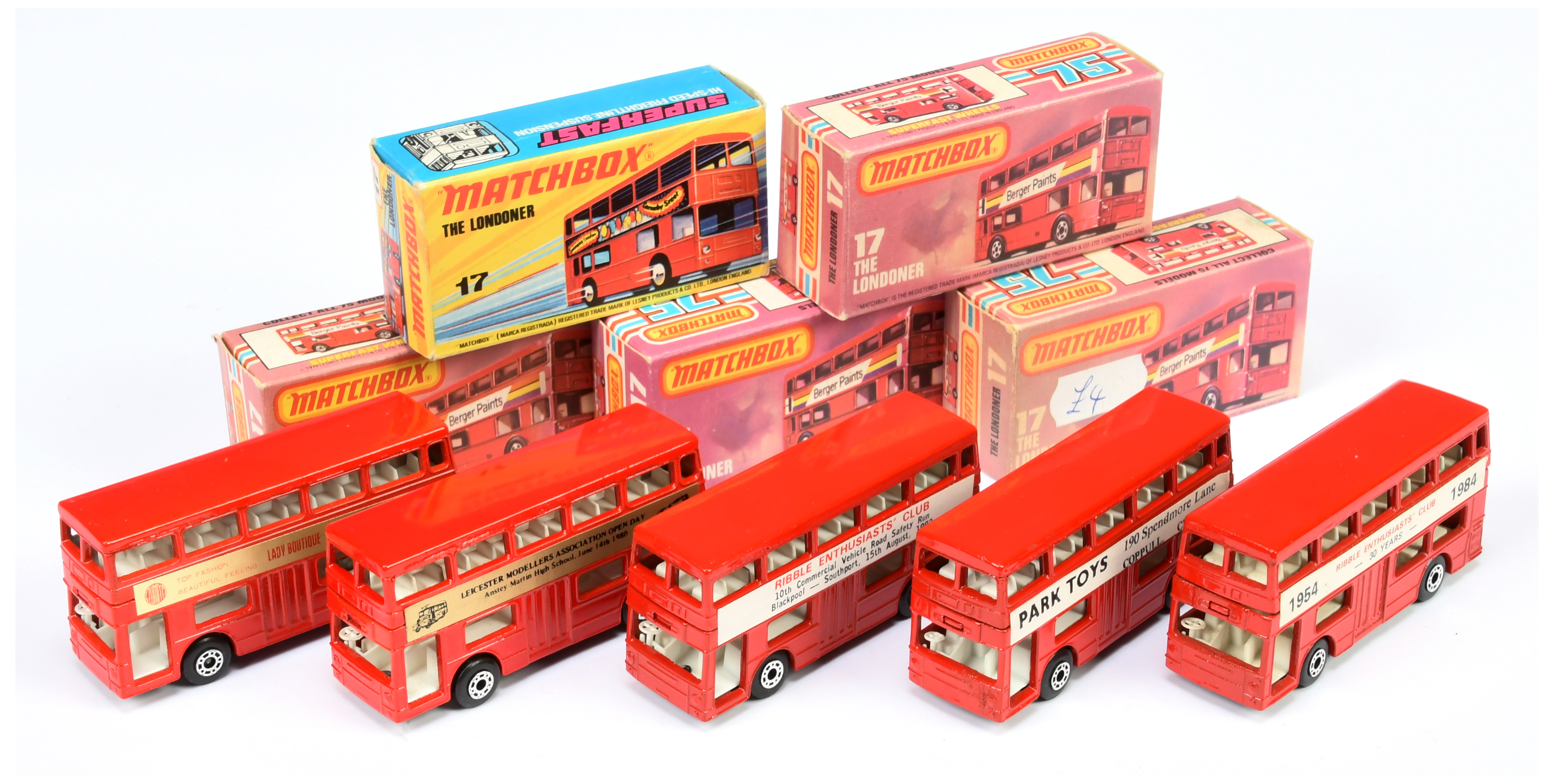 Matchbox Superfast 17b Daimler code 3 issues group of buses