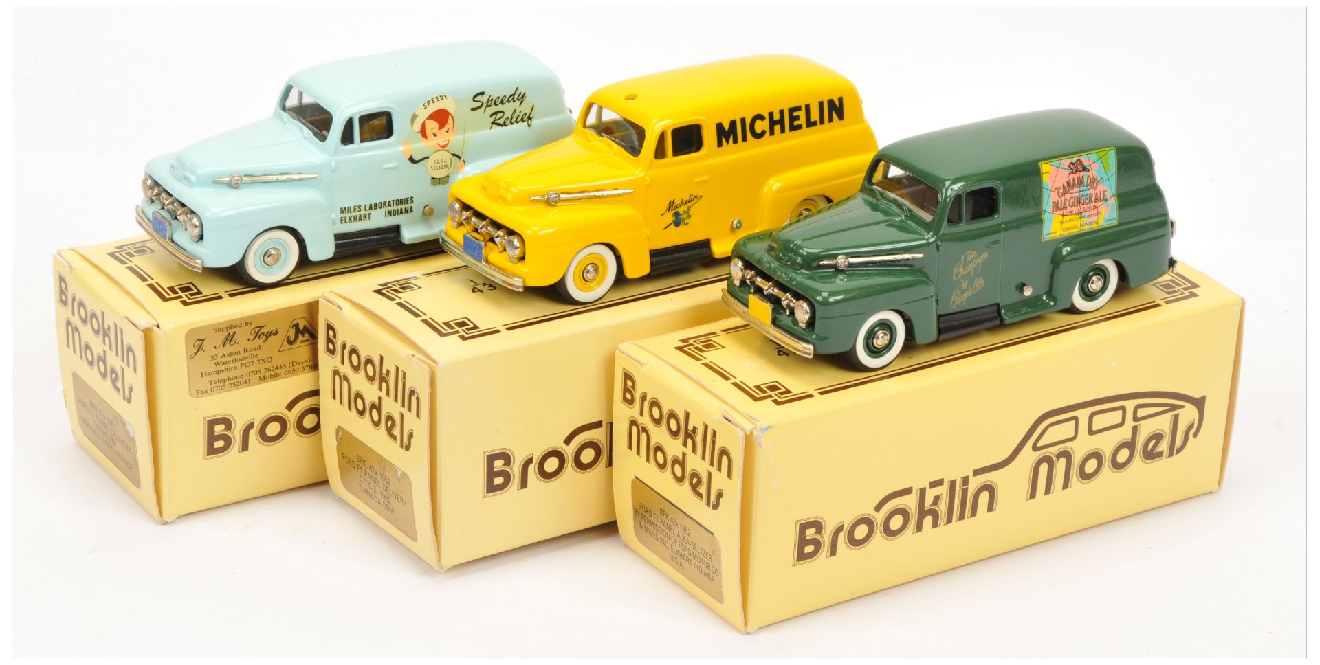 Brooklin group of cars to include BRK42X 1952 Ford F1 Panel Alka seltzer