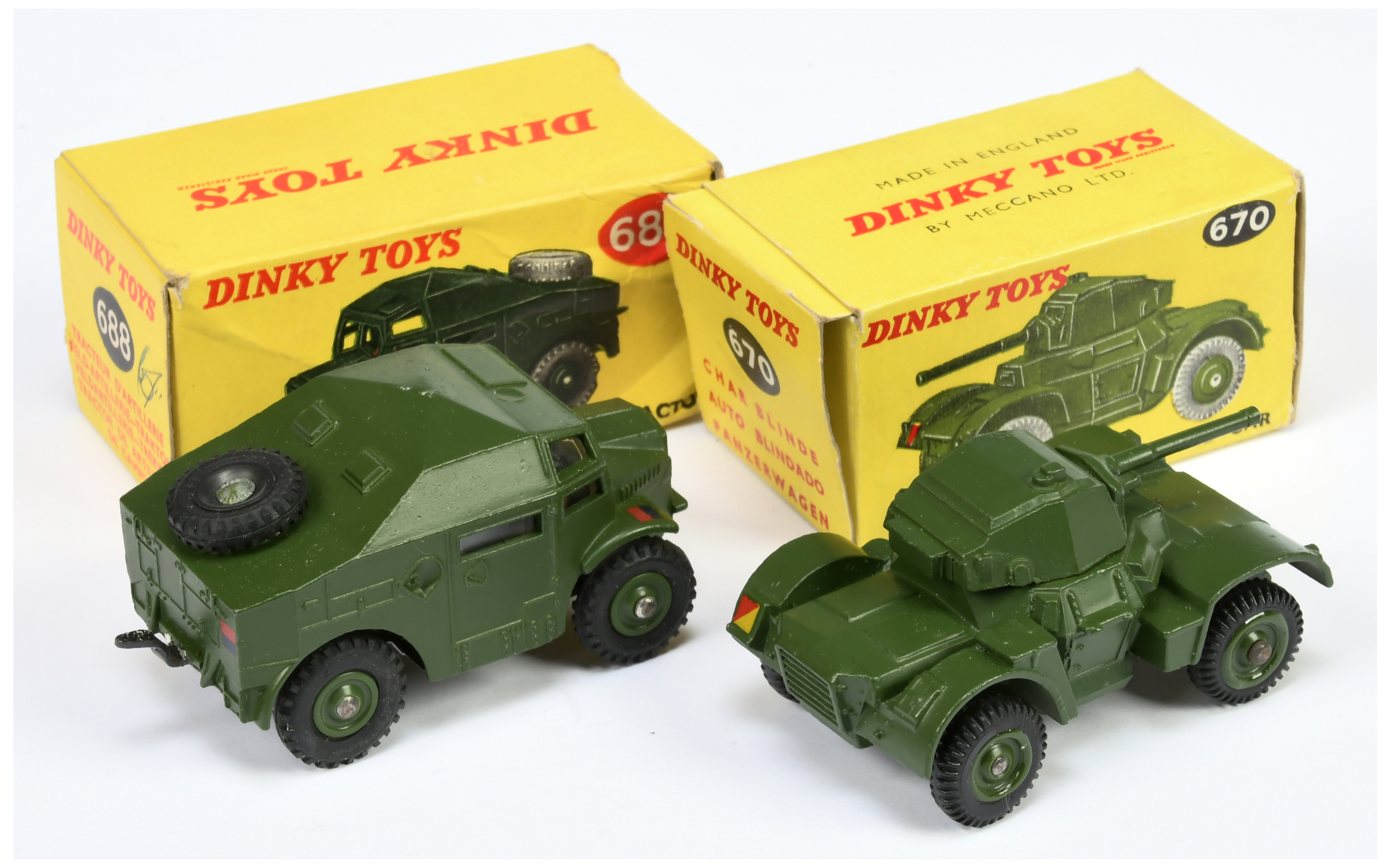 Dinky pair of military cars to include (1) No.688 Field Artillery Tractor - Image 2 of 2