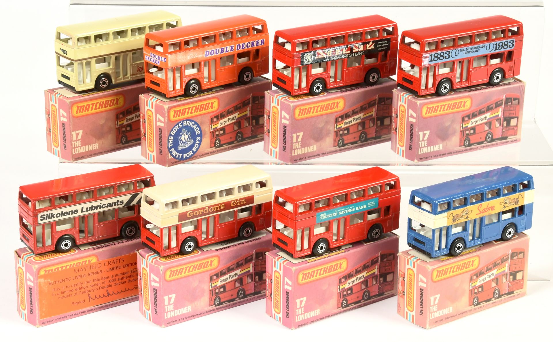 Matchbox Superfast group of No.17C  Leyland Titan code 3 issues buses 