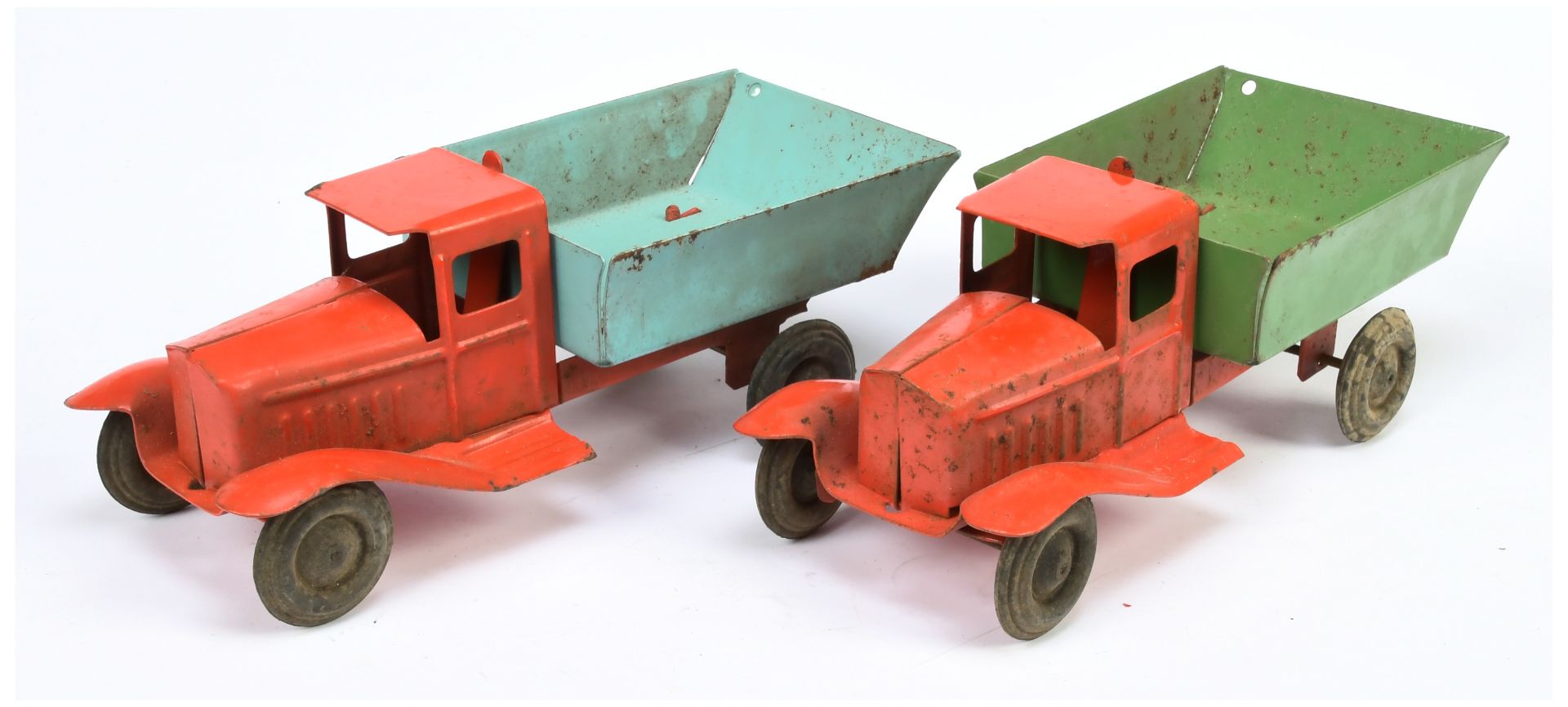 Triang Pressed Steel Tipper Truck x 2