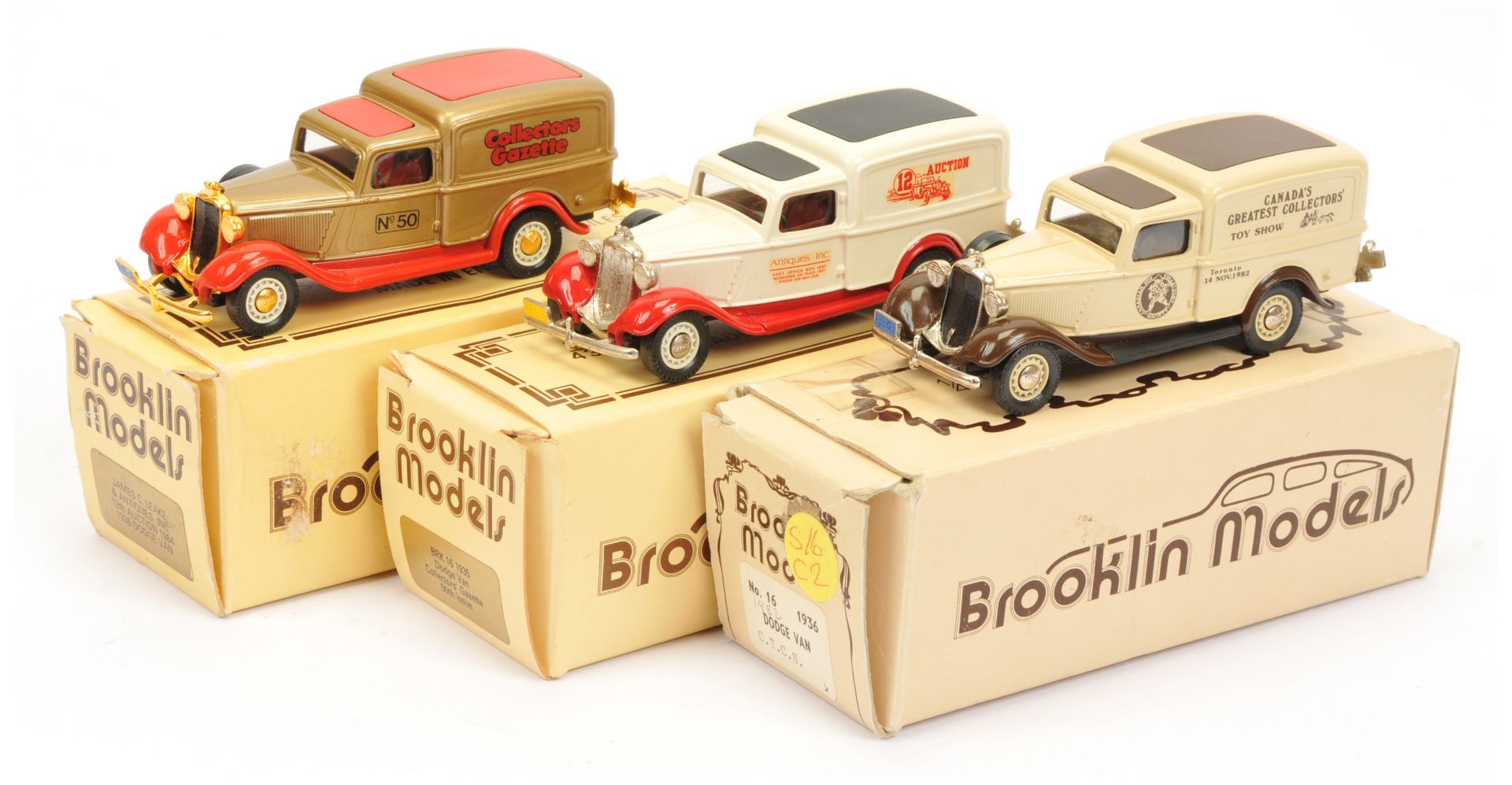 Brooklin group of vans to include BRK16 1935Dodge Van Collectors Gazette 