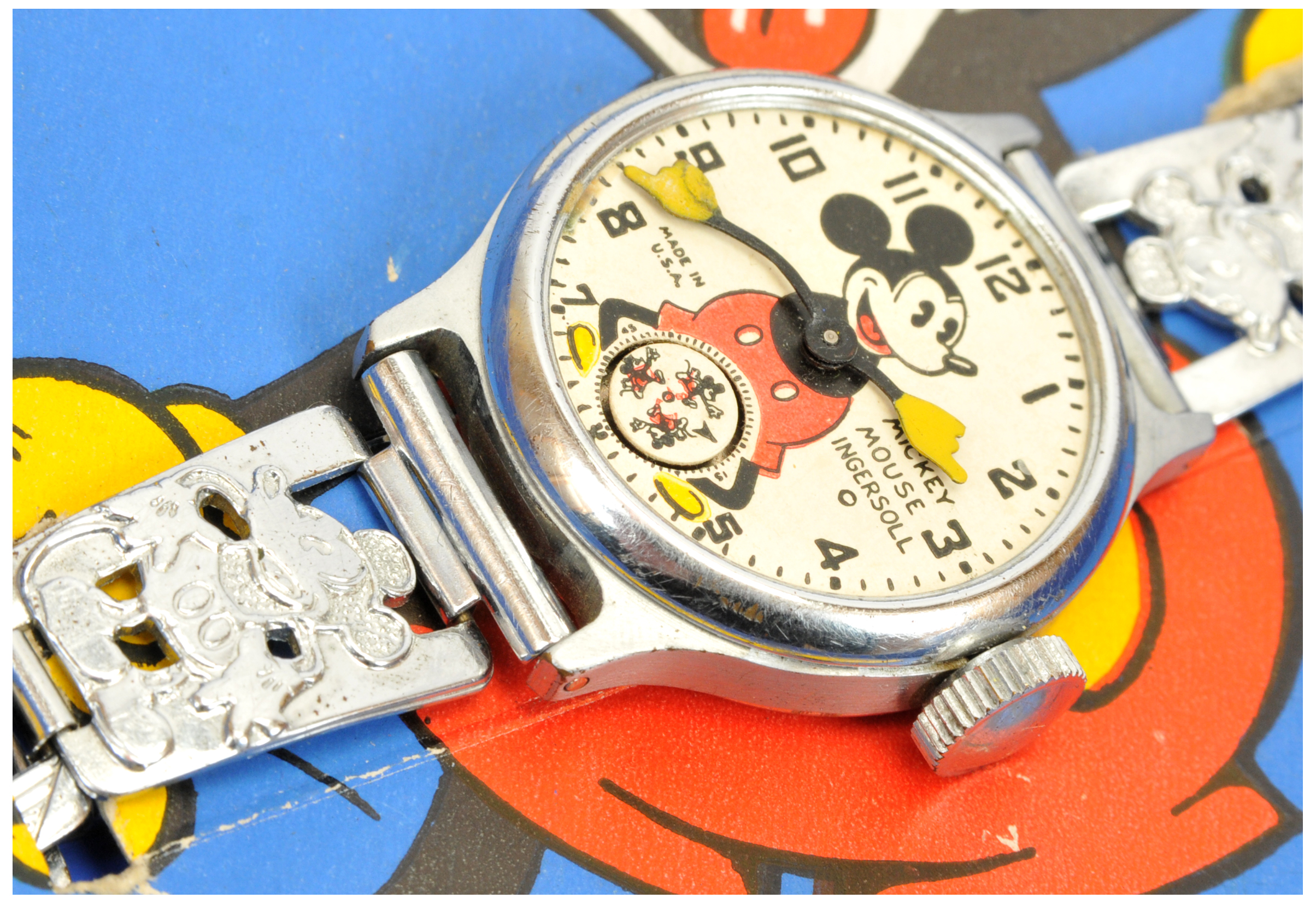 Ingersoll (U.S.A) 1930's Disney Mickey Mouse watch - Image 2 of 2