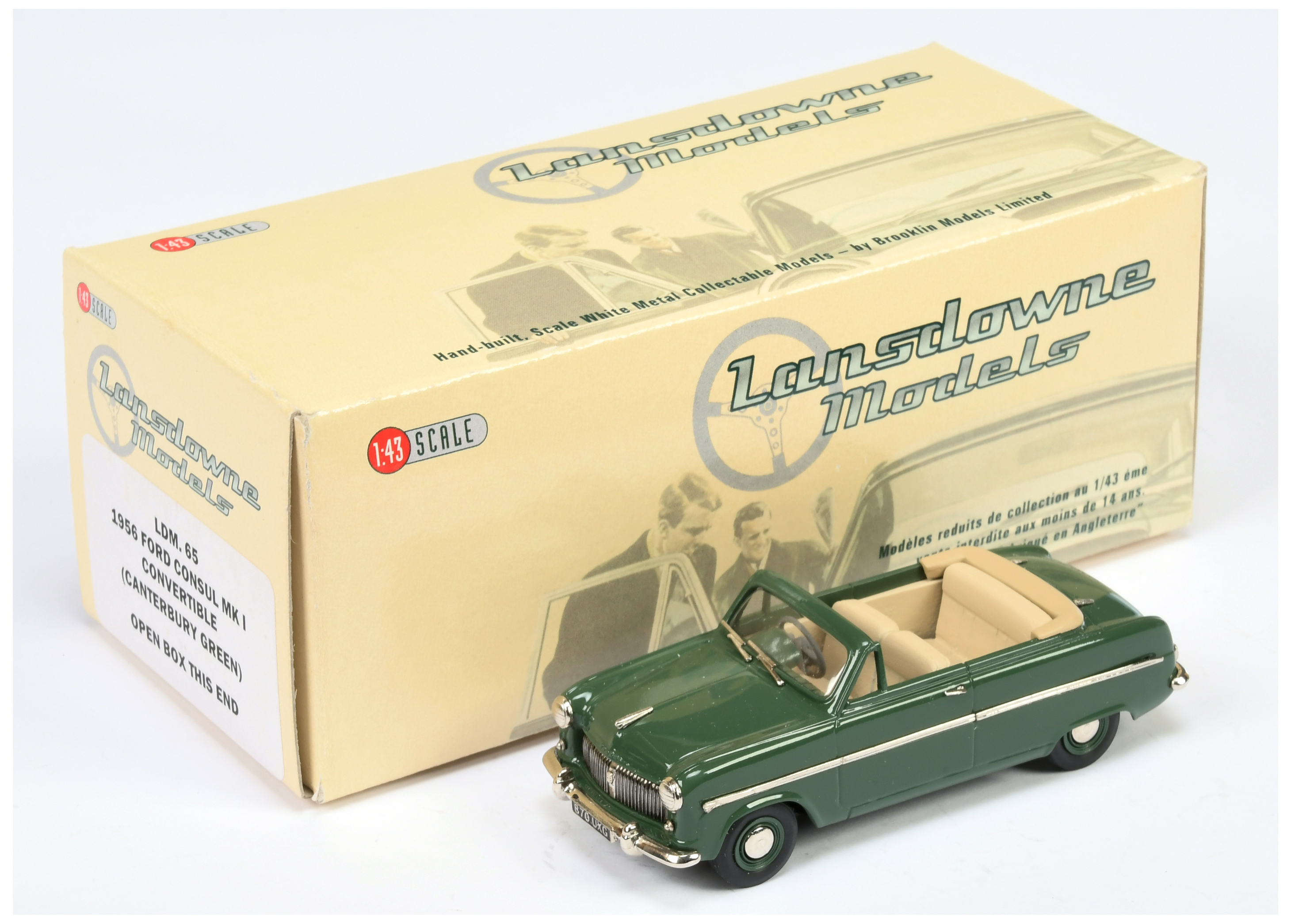 Lansdowne Models 1/43rd scale LDM65 1956 Ford Consul Mk I Convertible 