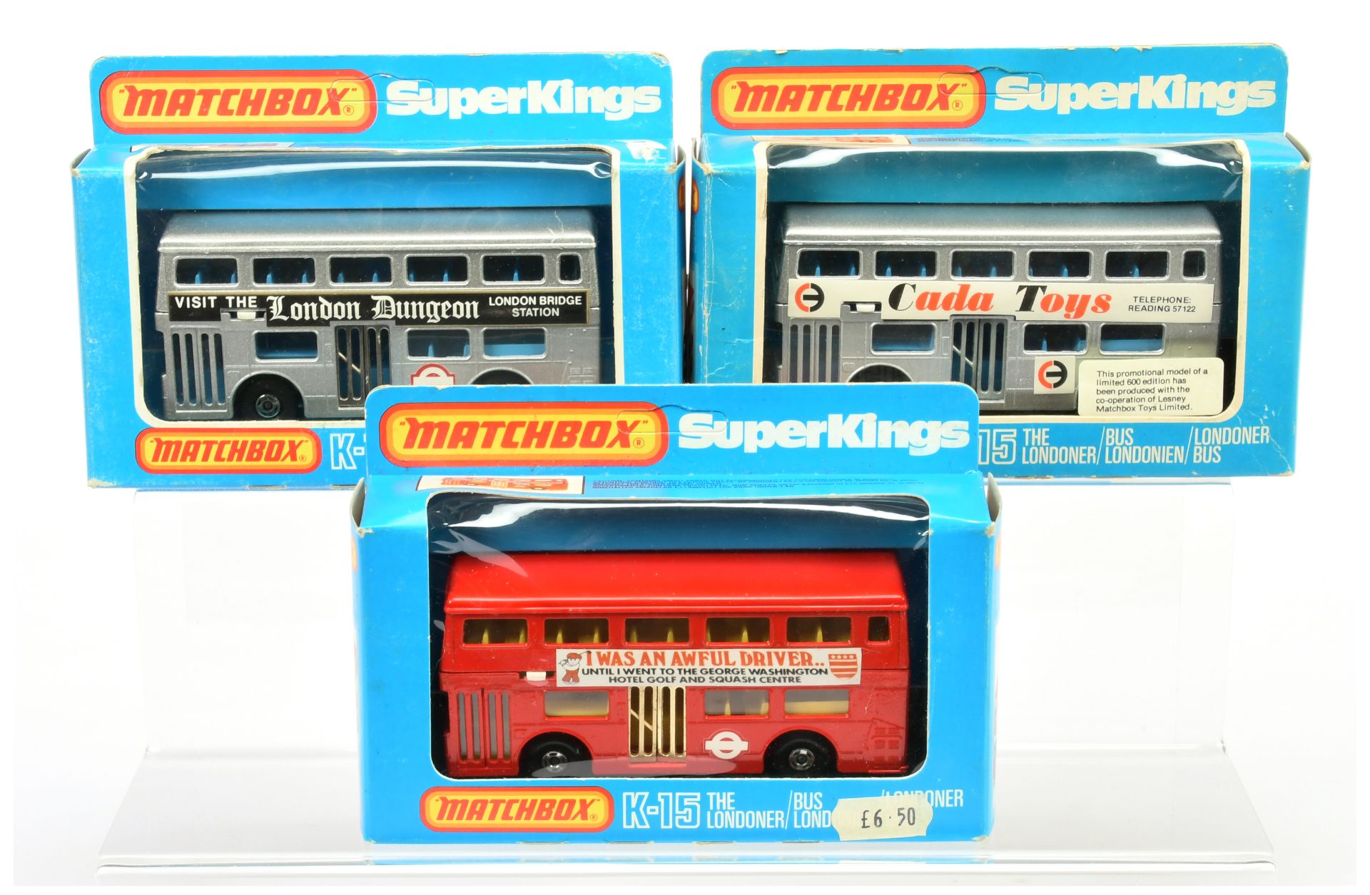 Matchbox Super King group of buses to include K15 Londoner "I was an awful driver"