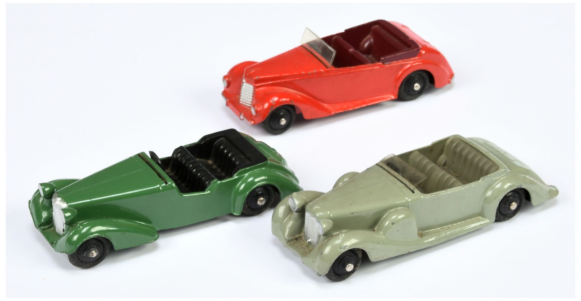 Dinky group of cars - 38d Alvis - dark green 