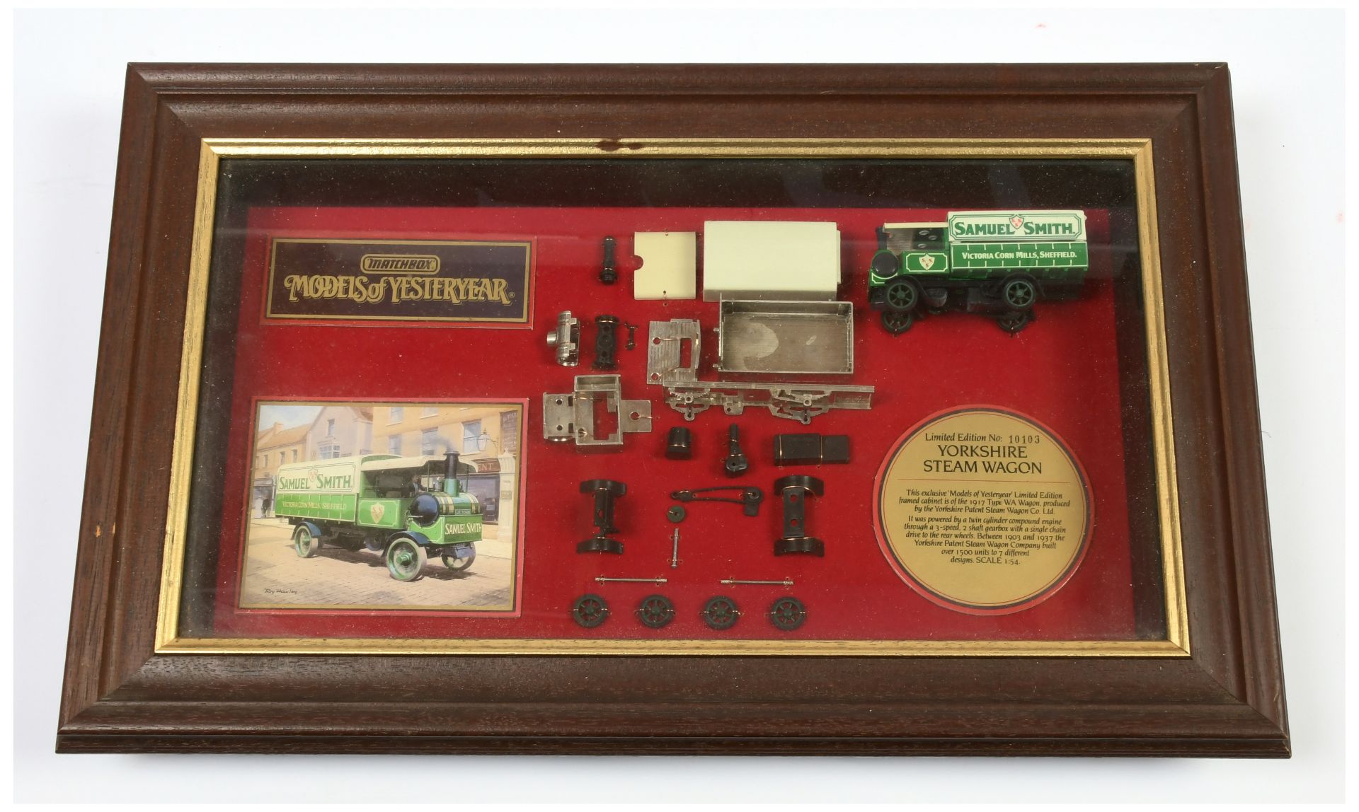 Matchbox Models of Yesteryear framed cabinet