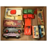 Tinplate & Plastic cars x 7