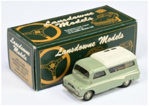 Lansdowne LDM33 1960 Bedford Dormobile Romany Deluxe - light sage green, pale yellow side flash, ...